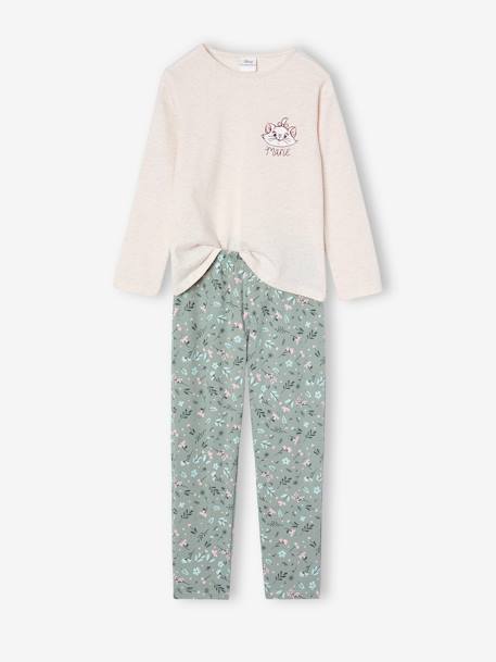 Pyjama voor meisjes Disney® Marie Aristokatten saliegroen - vertbaudet enfant 