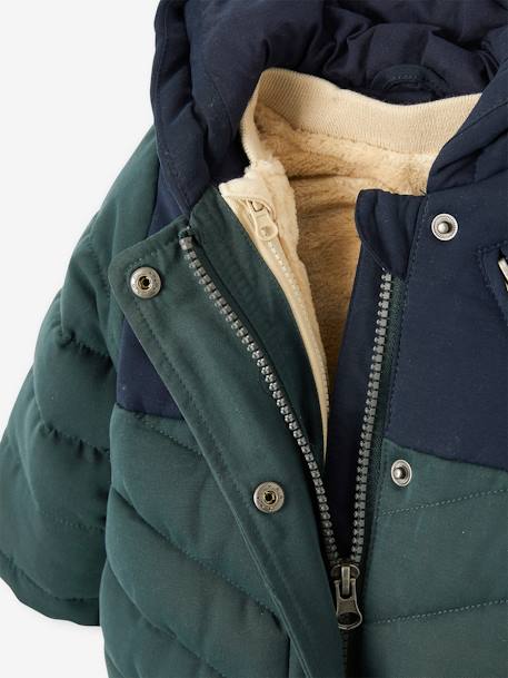 3-in-1-parka voor jongensbaby met afneembaar vest dennen+Inkt - vertbaudet enfant 