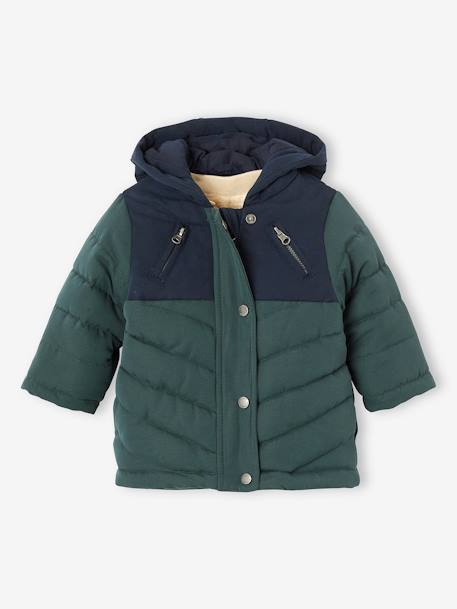 3-in-1-parka voor jongensbaby met afneembaar vest dennen+Inkt - vertbaudet enfant 