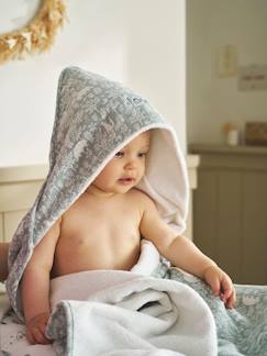 Baby-Badcape, badjas-Set met aanpasbare badcape + washandje DANS LES BOIS