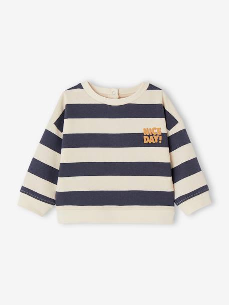 Set gestreepte sweater + battlebroek babyjongen leiblauw - vertbaudet enfant 