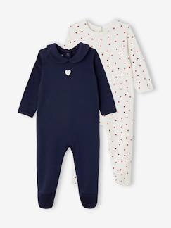 Baby-Pyjama, surpyjama-Set van 2 slaappakjes "hartjes" voor pasgeborenen