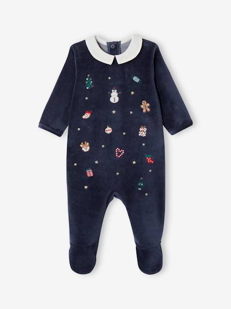 Kerstpyjama voor baby's marineblauw - vertbaudet enfant 