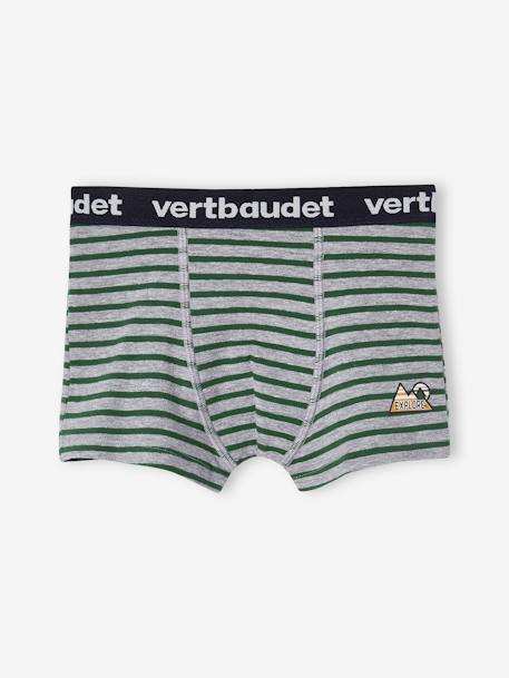 Set met 5 stretch boxers voor jongens ecru - vertbaudet enfant 