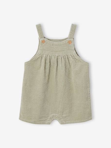 Set sweater + tuinbroek + haarband voor baby's blauwgroen - vertbaudet enfant 