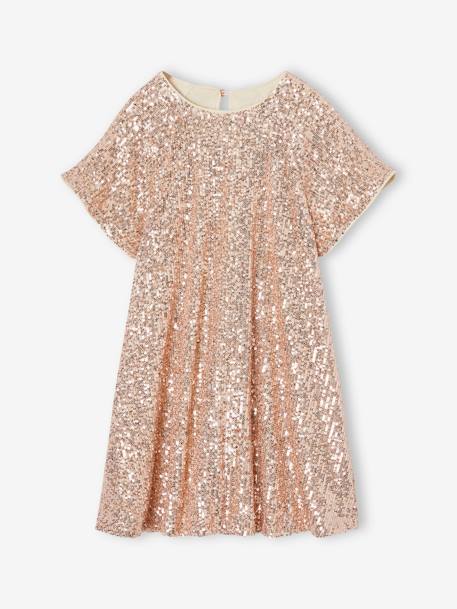 Mädchen Festkleid mit Pailletten goud - vertbaudet enfant 