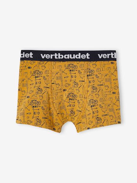 Set met 5 stretch boxers voor jongens ecru - vertbaudet enfant 