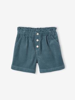 Meisje-Short-Fluwelen short met paperbag-vorm meisjes