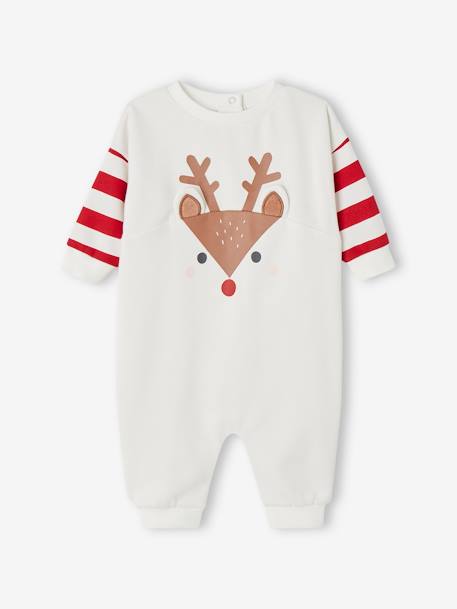 Baby Weihnachts-Geschenkset: Rentier-Strampler & Socken ecru - vertbaudet enfant 