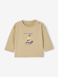 -T-shirt met berenmotief lange mouwen baby