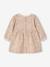 Babyjurk van molton beige (poederkleur)+goudbeige+nachtblauw - vertbaudet enfant 