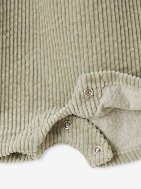 Set sweater + tuinbroek + haarband voor baby's blauwgroen - vertbaudet enfant 