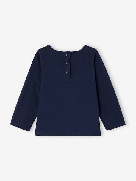 Basics baby 'cool little sister' T-shirt marineblauw - vertbaudet enfant 