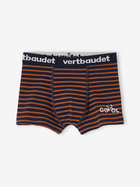 Set van 5 gestreepte jongensboxers ecru - vertbaudet enfant 