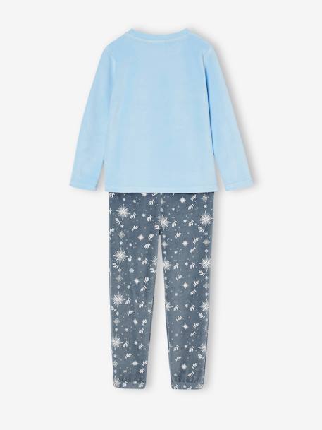 Fluwelen meisjespyjama Disney® Frozen grijsblauw - vertbaudet enfant 