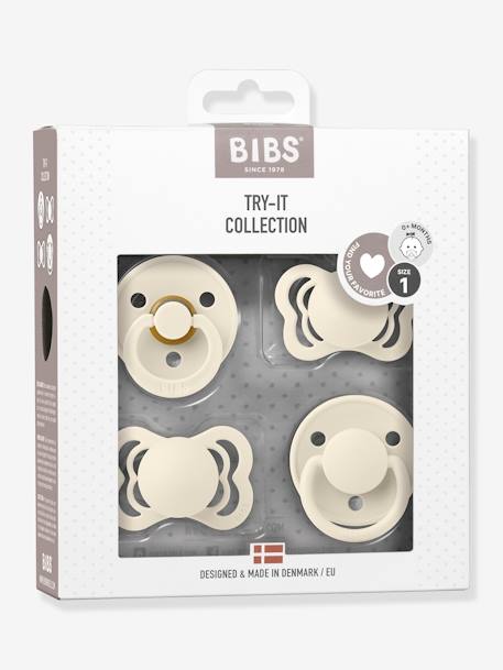 Set van 4 Try It spenen - BIBS beige+rouge - vertbaudet enfant 