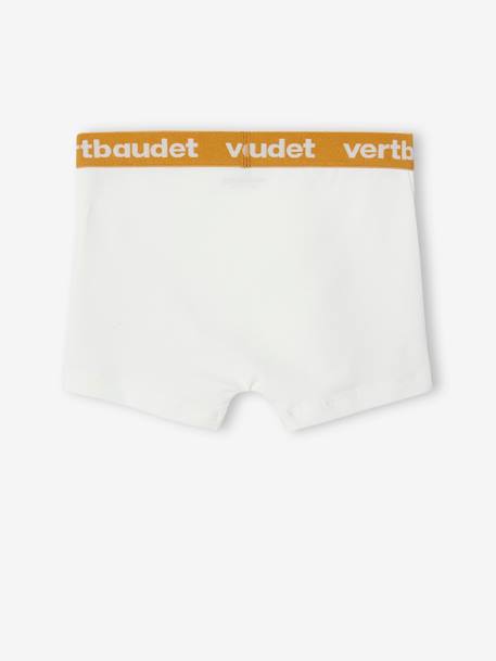 Set met 5 stretch boxers voor jongens ecru - vertbaudet enfant 