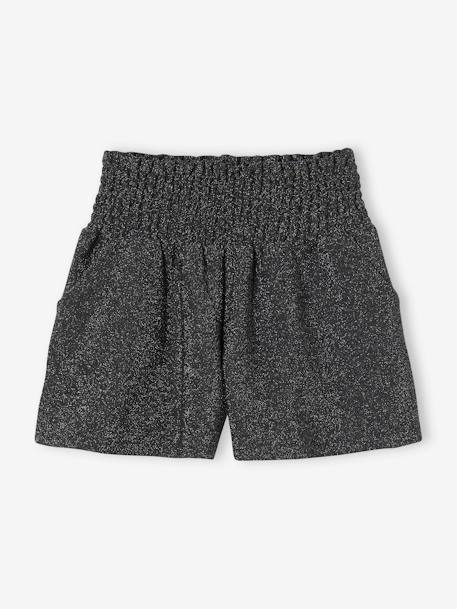 Lurex meisjesshort antraciet - vertbaudet enfant 