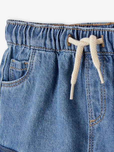 Battlejeans baby met contrasterende zakken stone - vertbaudet enfant 