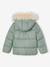 Meegroeijack van fleece voor meisjes met afneembare capuchon en mouwen korstmos - vertbaudet enfant 