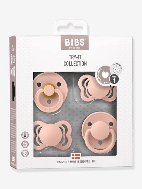 Set van 4 Try It spenen - BIBS beige+rouge - vertbaudet enfant 