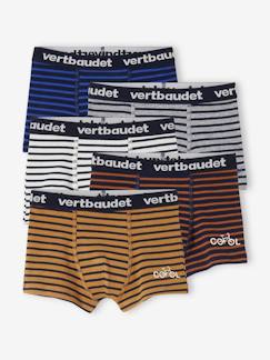 Set van 5 gestreepte jongensboxers  - vertbaudet enfant