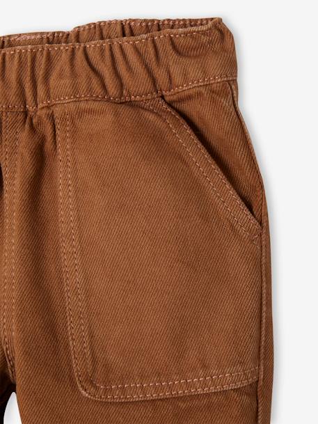 Wijde broek met elastische taille jongensbaby roest - vertbaudet enfant 