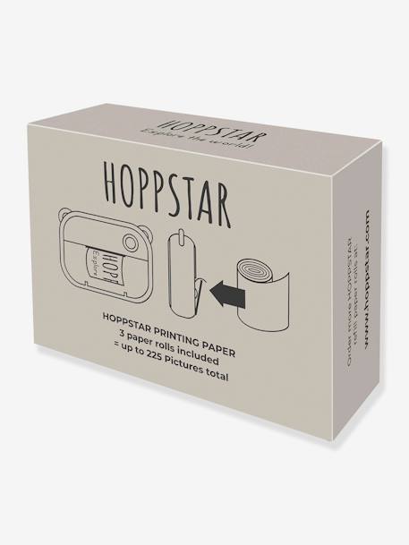 Set van 3 rollen zwart & wit zelfklevend thermisch papier HOPPSTAR zwart - vertbaudet enfant 