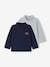 Set van 2 basic shirts met rolkraag dennen+marineblauw - vertbaudet enfant 