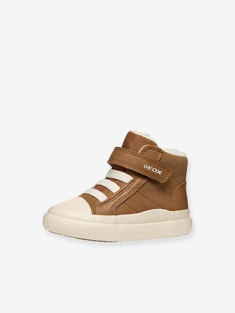 Hoge sneakers met klittenband Gisli baby GEOX® kameel - vertbaudet enfant 