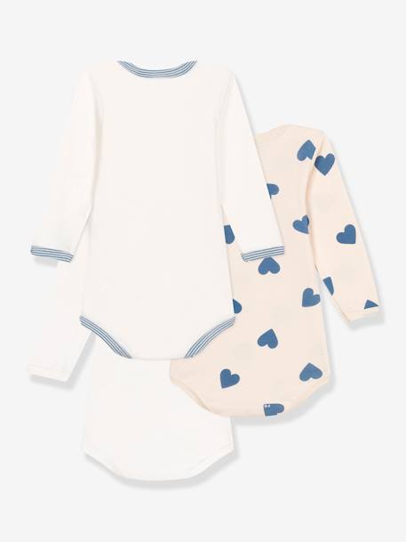 Set van 3 rompertjes Petit Bateau grijsblauw - vertbaudet enfant 