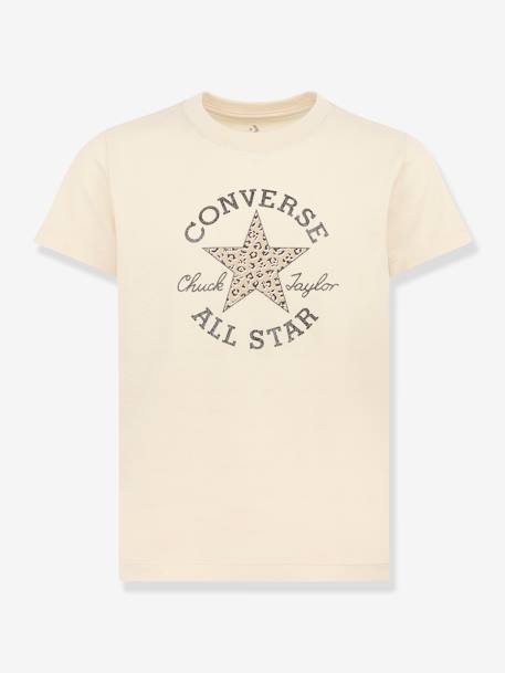 Leopard Chuck Taylor meisjes-T-shirt CONVERSE beige - vertbaudet enfant 