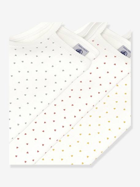 Set van 3 paar tricot babysokjes PETIT BATEAU wit, bedrukt - vertbaudet enfant 