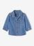 Personaliseerbaar denim blouse met drukknopen voor baby's stone - vertbaudet enfant 