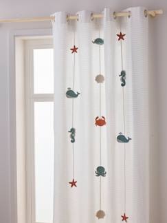 Linnengoed en decoratie-Decoratie-Gordijn-Under the Ocean eyelet gordijnslinger met zeedieren