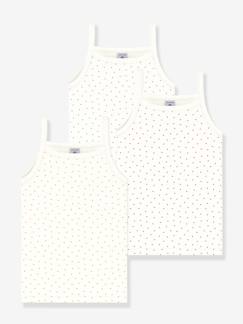 Meisje-T-shirt, souspull-Set van 3 paar tricot babysokjes PETIT BATEAU