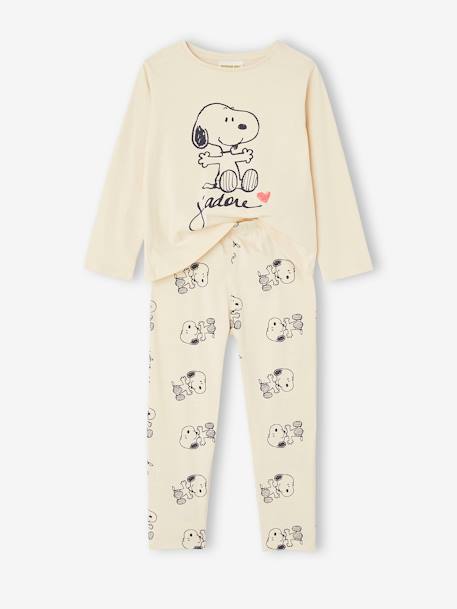 Pyjama meisjes Snoopy Peanuts® vanille - vertbaudet enfant 