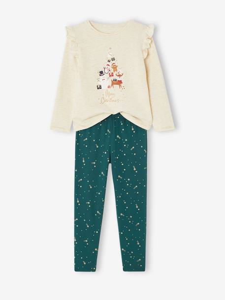 Kerstset met pyjama + sokken groen - vertbaudet enfant 