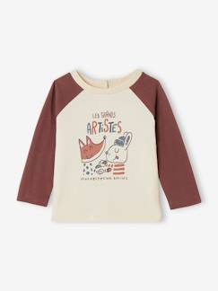 Baby-T-shirt, souspull-T-shirt-T-shirt van biologisch katoen met raglanmouwen voor baby's