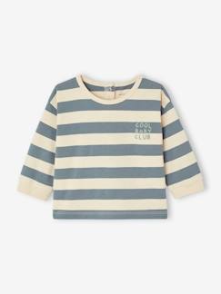 Baby-T-shirt, souspull-T-shirt met strepen baby van biokatoen