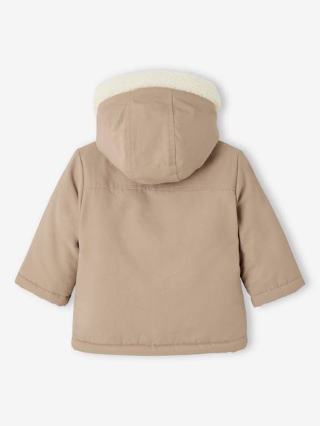 Babyparka met capuchon cappuccino - vertbaudet enfant 