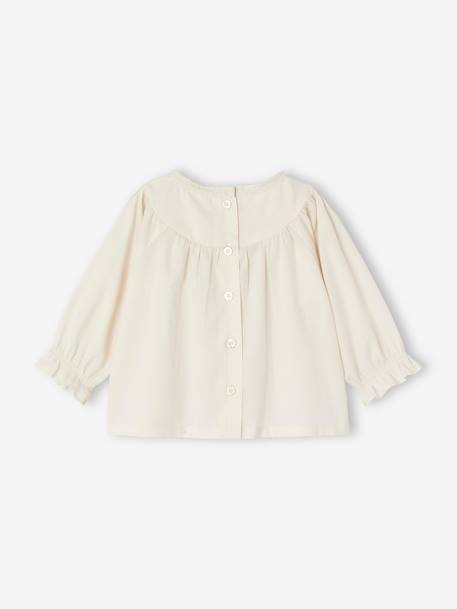 Geborduurde babyblouse ecru - vertbaudet enfant 