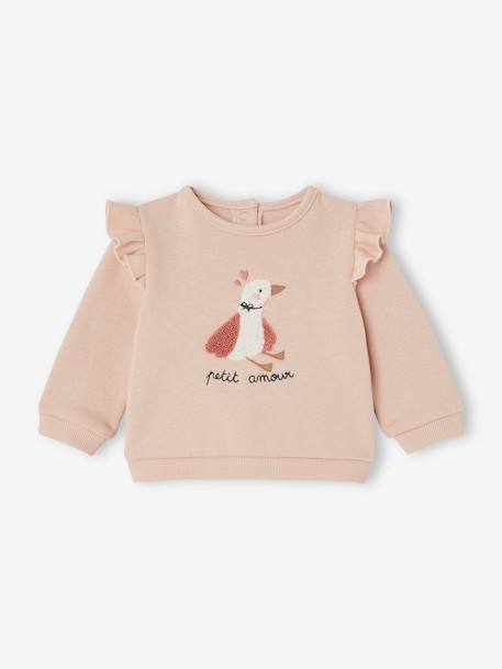 Set sweater en broek baby ecru+gemêleerd beige+rozen - vertbaudet enfant 