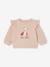 Set sweater en broek baby ecru+gemêleerd beige+rozen - vertbaudet enfant 