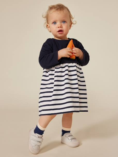 Set met 3 slipjes met hartjes PETIT BATEAU marineblauw - vertbaudet enfant 