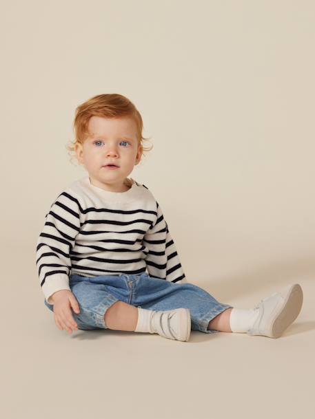 Gebreide trui PETIT BATEAU blauw, gestreept - vertbaudet enfant 