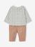 Babyset met body shirt + fluwelen broek + bandana saliegroen - vertbaudet enfant 