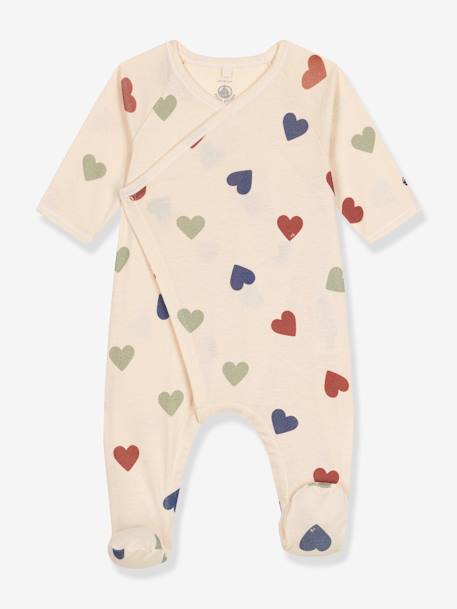 Katoenen babypyjama hart PETIT BATEAU beige - vertbaudet enfant 