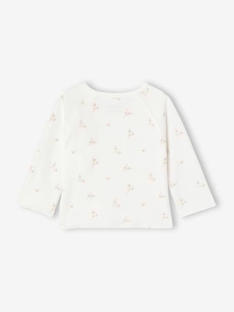 Romper voor pasgeborenen baby's BASICS in biokatoen ecru+lichtblauw - vertbaudet enfant 