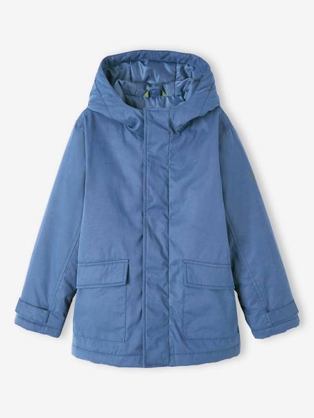 3-in-1-parka voor baby met afneembaar vest felblauw+grijsblauw+kaki+Marinegrijs+pecannoot - vertbaudet enfant 